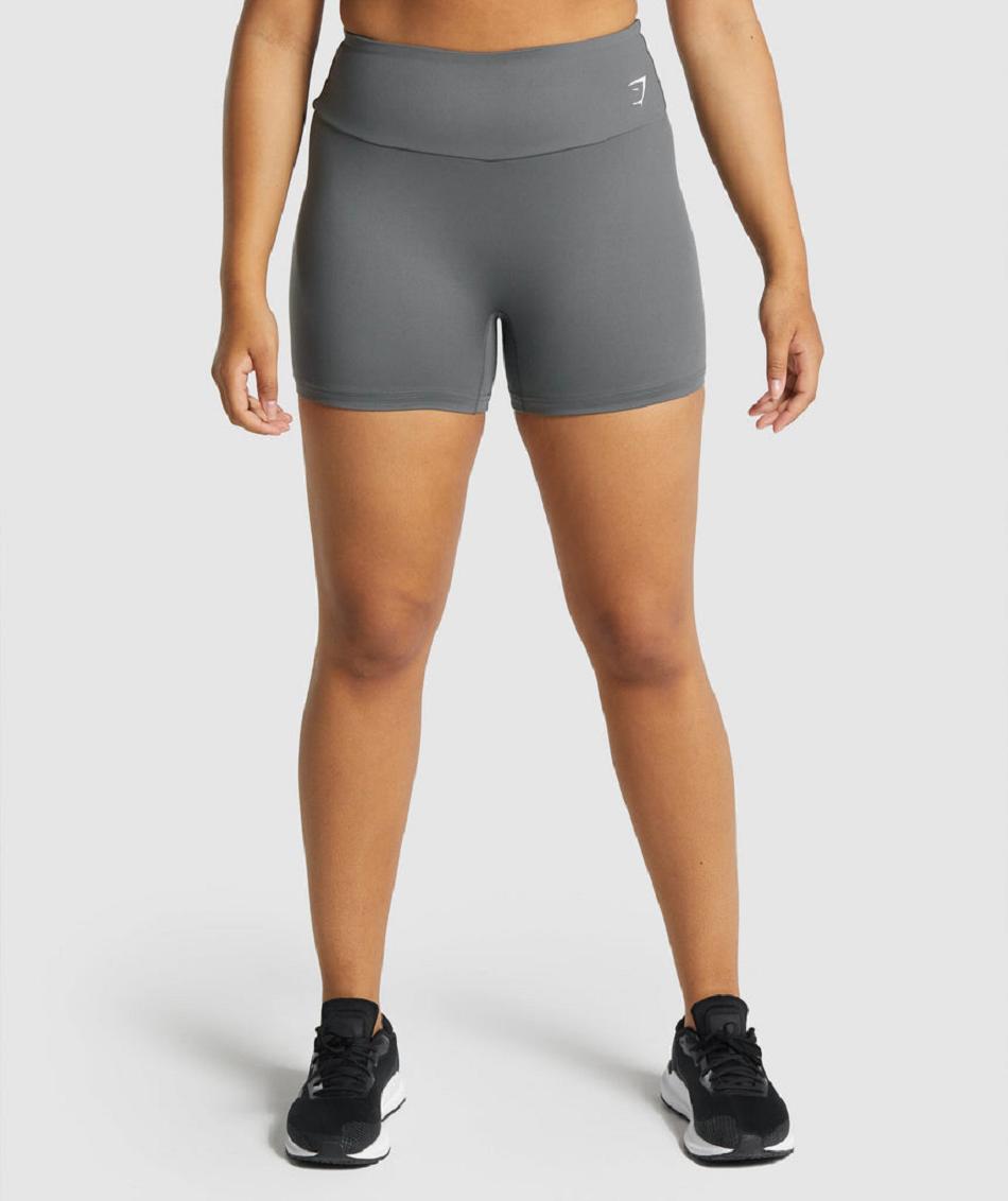 Szorty Damskie Gymshark Treningowe Szare | PL 2408TCE